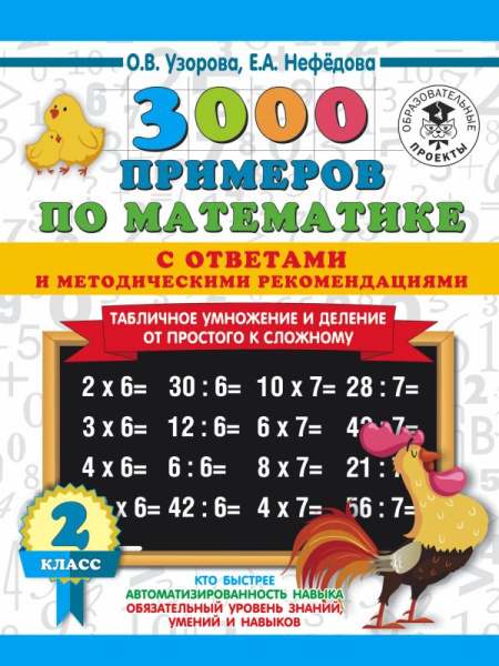 3000 примеров по математике. Табличное умножение от простого к сложному. С ответами и методическими