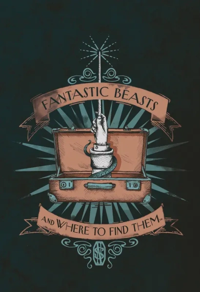 Обложка для паспорта. Фантастические твари. Чемодан